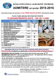 inscrieri postliceala 2015