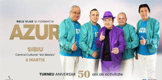 Cadoul perfect de 8 Martie: NELU VLAD & AZUR – 50 de ani de muzică, LIVE la Sibiu | Ia-ți biletul acum!