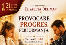 Turneul U1600 – Memorial „Elisabeta Deliman” revine la Mediaș. Două zile de șah, tradiție și performanță