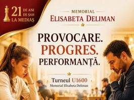 Turneul U1600 – Memorial „Elisabeta Deliman” revine la Mediaș. Două zile de șah, tradiție și performanță