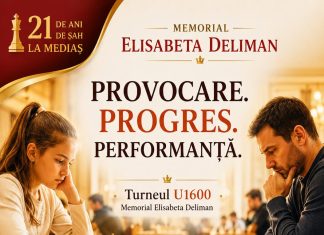Turneul U1600 – Memorial „Elisabeta Deliman” revine la Mediaș. Două zile de șah, tradiție și performanță