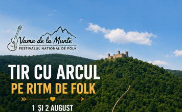 Tir cu arcul pe ritm de folk, la Festivalul Național „Vama de la Munte”