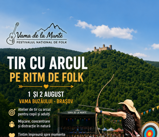 Tir cu arcul pe ritm de folk, la Festivalul Național „Vama de la Munte”