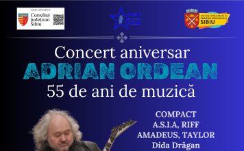 Adrian Ordean: „După ani și ani… din nou la Sibiu”, acasă, într-un concert aniversar dedicat celor 55 de ani de muzică