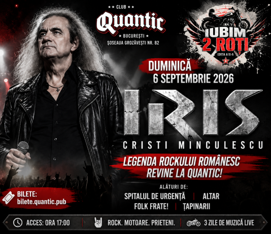 Motoare, rock și vocea lui Cristi Minculescu pe scena Quantic I IRIS la „Iubim 2 Roți”